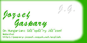 jozsef gaspary business card